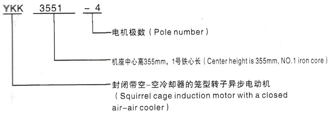 YKK系列(H355-1000)高压YJTG-160M1-8A/4KW三相异步电机西安泰富西玛电机型号说明